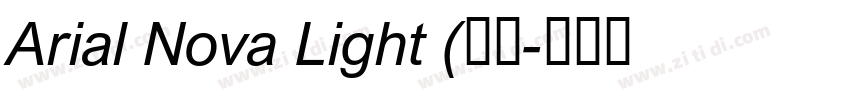 Arial Nova Light (标题字体转换